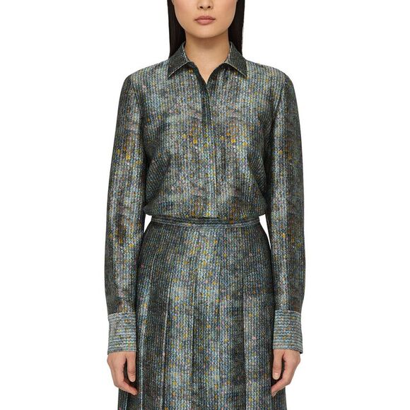 Lafayette 148 New York Tops - Lafayette 148 New York Womens  Scottie Silk-Blend Blouse